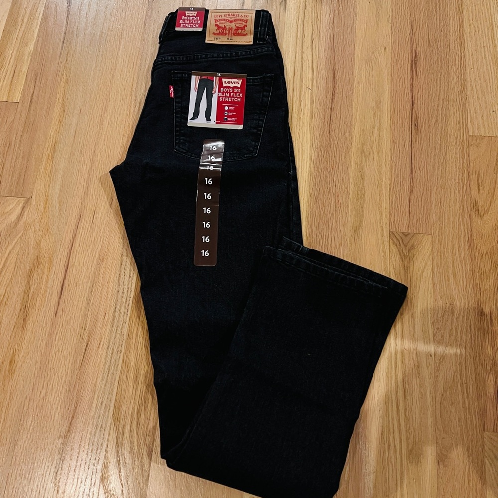 Levi's Boys 511 Slim Straight Jeans - Black